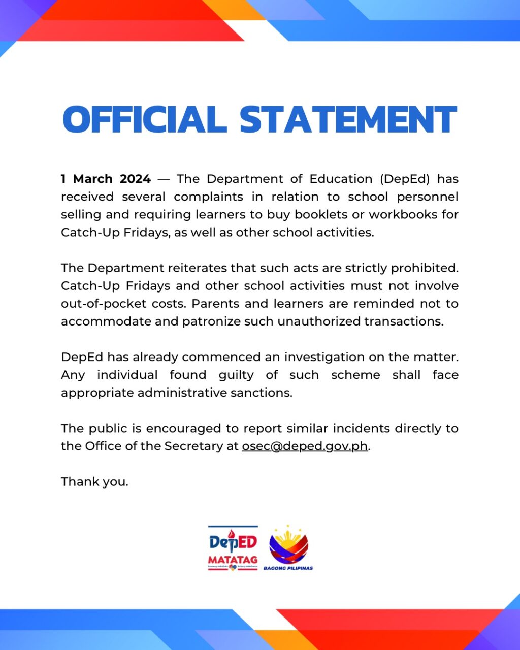 Department of Education