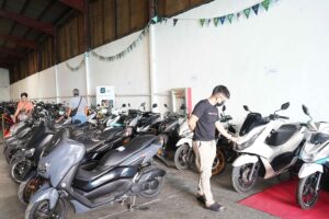 Motorcycles up for bidding at SB Finance's Repo Warehouse